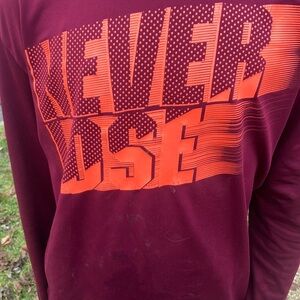 Maroon Long Sleeve with Orange Graphic